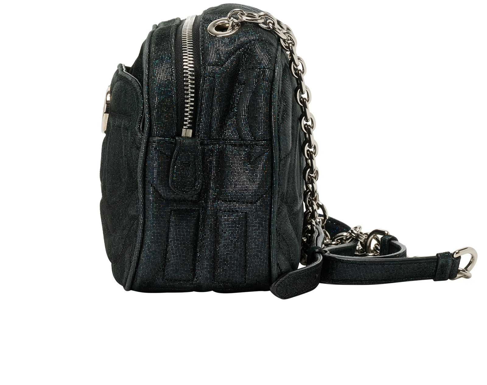 Gancini Camera Bag, &pound;210, Handbags, Navy, Fabric, Bottom view